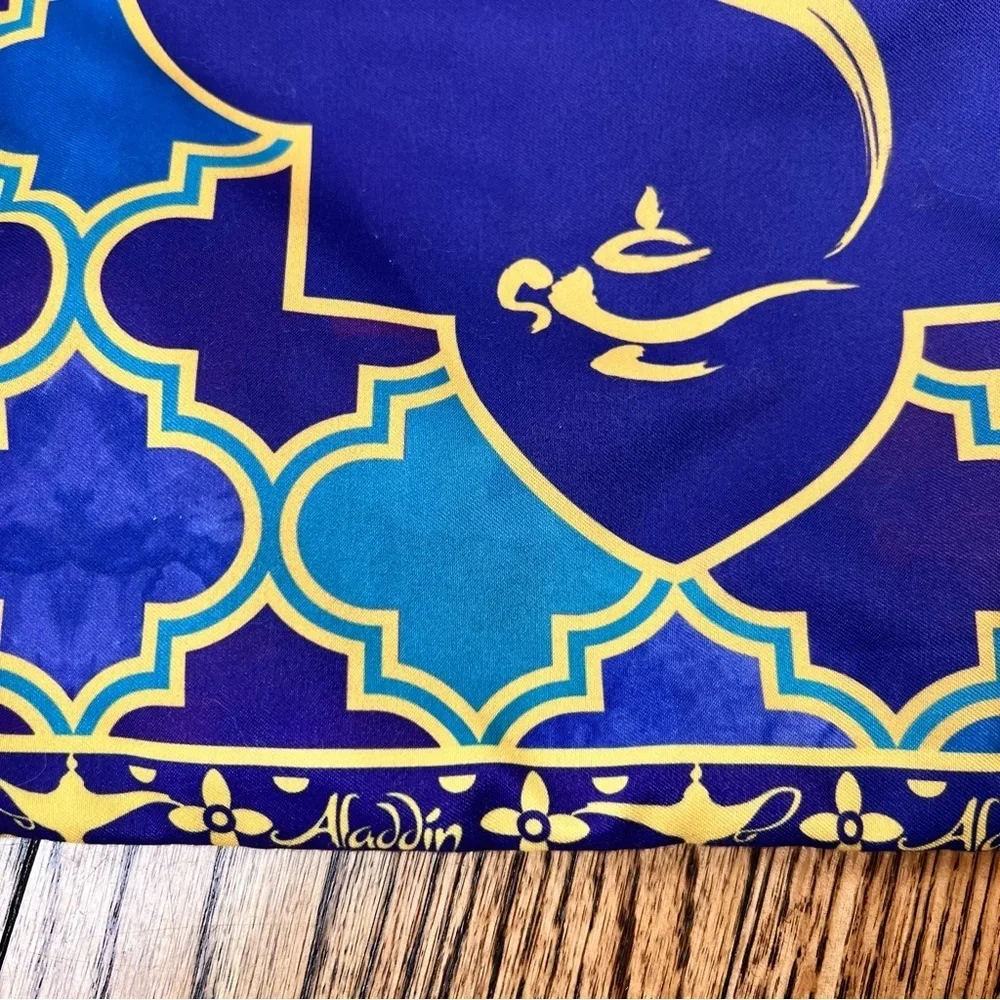 Disney Aladdin Jasmine Genie Cinch Drawstring Bag Backpack Purple Blue 14inx12in